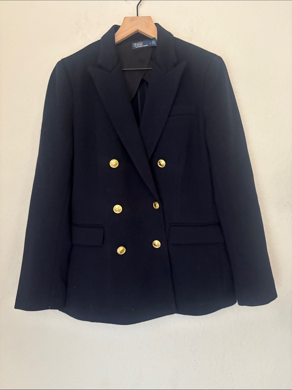 POLO by Ralph Lauren Double-Breasted navy Blazer with Gold Buttons size 6 - Picture 3 of 4